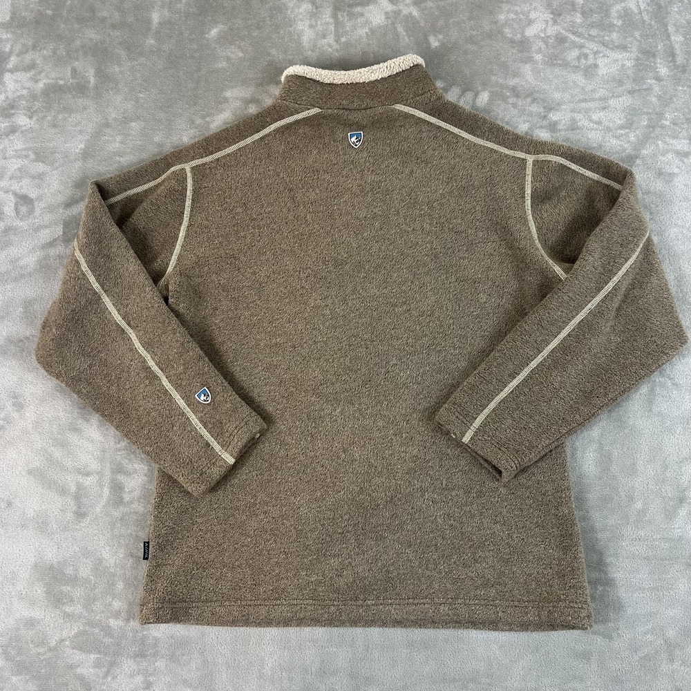 Kuhl Sweater Mens Large Brown Alfpaca Fleece 1/4 Zip Outdoor Hiking Pullover - Picture 11 of 12